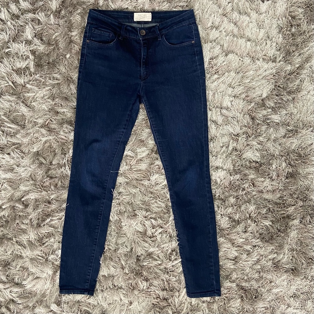 Rachel Women's blue denim skinny Jeans. Size 29. Used.